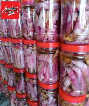 mắm mực ống  đóng hũ